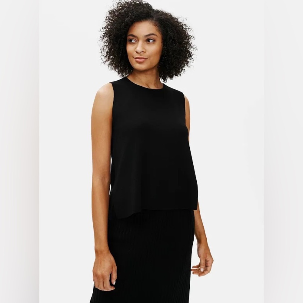 Eileen Fisher Merino Crewneck Shell